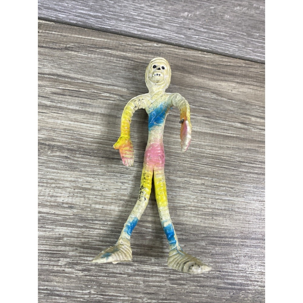 Vtg‎ Skeleton Mummy 5" Bendable Figure Dime Store Weird Halloween